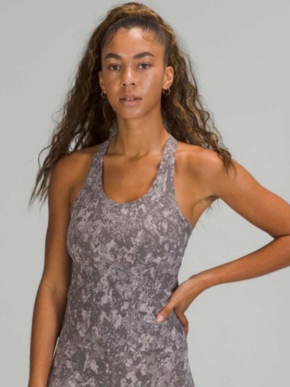 Lululemon Cool Racerback Tank Top Snakeskin Print, Hideaway Camo Lunar Rock SmMd
